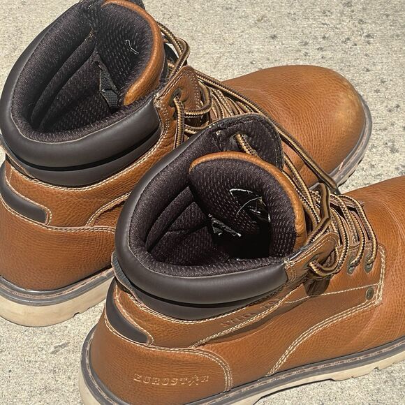 Eurostar STEEL TOE Tan Work Boots Oil Resistant Men’s Size 8 Excellent Shape - Picture 4 of 6